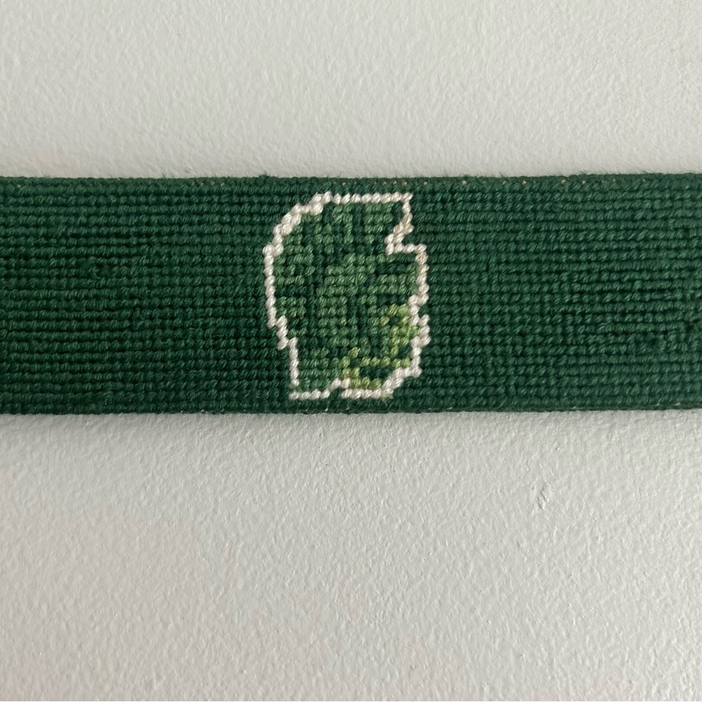 Smathers & Branson Michigan State Needlepoint Belt Size 32